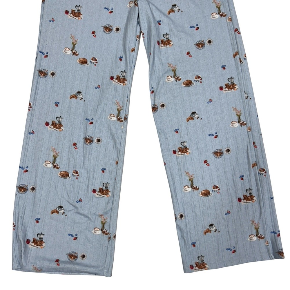 Abercrombie & Fitch Lounge Collection Pants Size Medium Pointelle Wide Leg Sleep - Picture 7 of 15